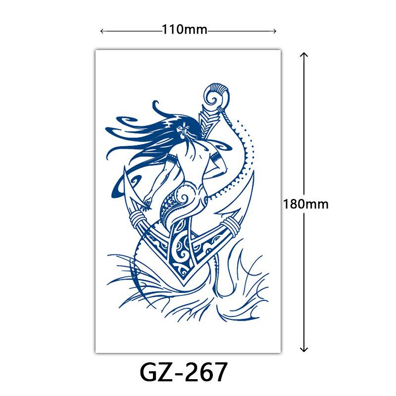 Herbal Semi-Permanent Tattoo Sticker, Semi-Permanent Tattoo Sticker, Anti-Rub, Anti-Sweat Tattoo