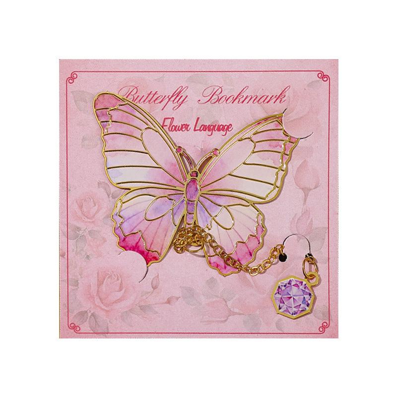 Retro Butterfly Metal Bookmark - Exquisite Chinese-Style Gift for Teachers