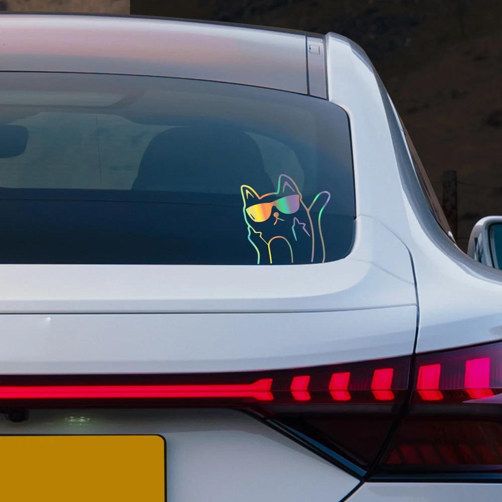 Cute Cat Car Stickers Creative Auto Whole Body Decals Waterproof Styling PVC Film Car Decoration Auto Exterior Accessories
