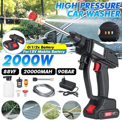 2000W 90Bar Cordless Ad Alta Pressione di Lavaggio Auto Pistole Ad Acqua A Spruzzo di Lavaggio Auto Portatile Idropulitrice Macchina Per La Pulizia