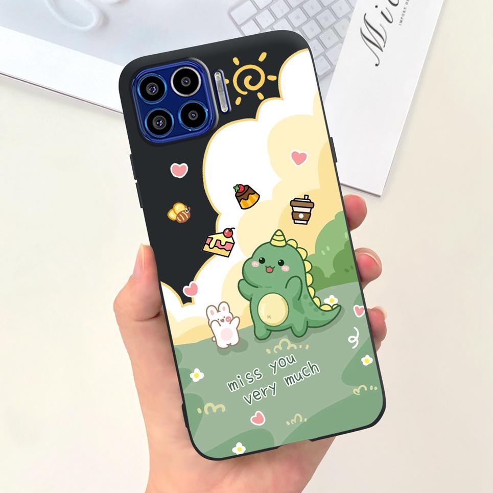 For Motorola One Vision One Macro Case Cute Fashion Girly Cartoon Painting Funda Etui For Motorola One 5G Soft TPU Silicone Case