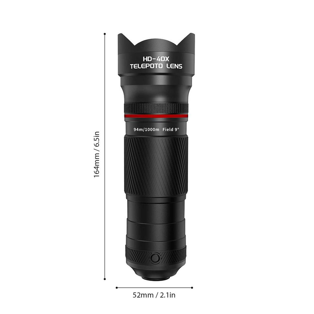 40X Zoom Lens with Tripod Phone Telephoto Lens Phone Telescope Phone Camera Lens for Hiking Camping Wildlife