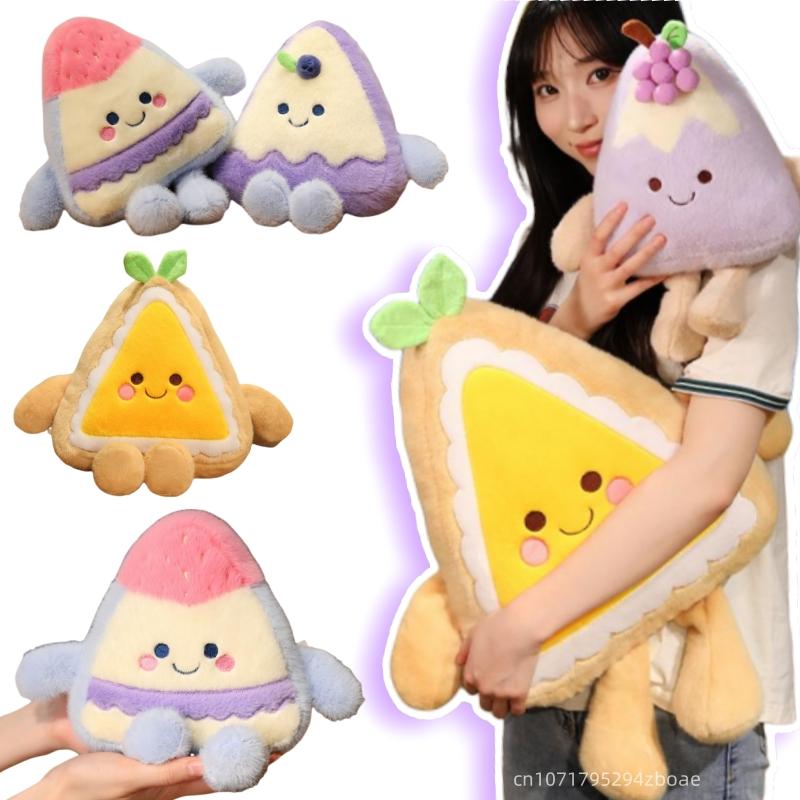 Non-Toxic 25-60Cm Cartoon Fruit Cake Plush Doll Pillow Strawberry Grape Mango Blueberry Cake Plush Toy Home Decoration Gift For Children