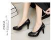Etiquette high heels women's thin heels pointed table professional work shoes black 5cm student interview large size single shoes spot