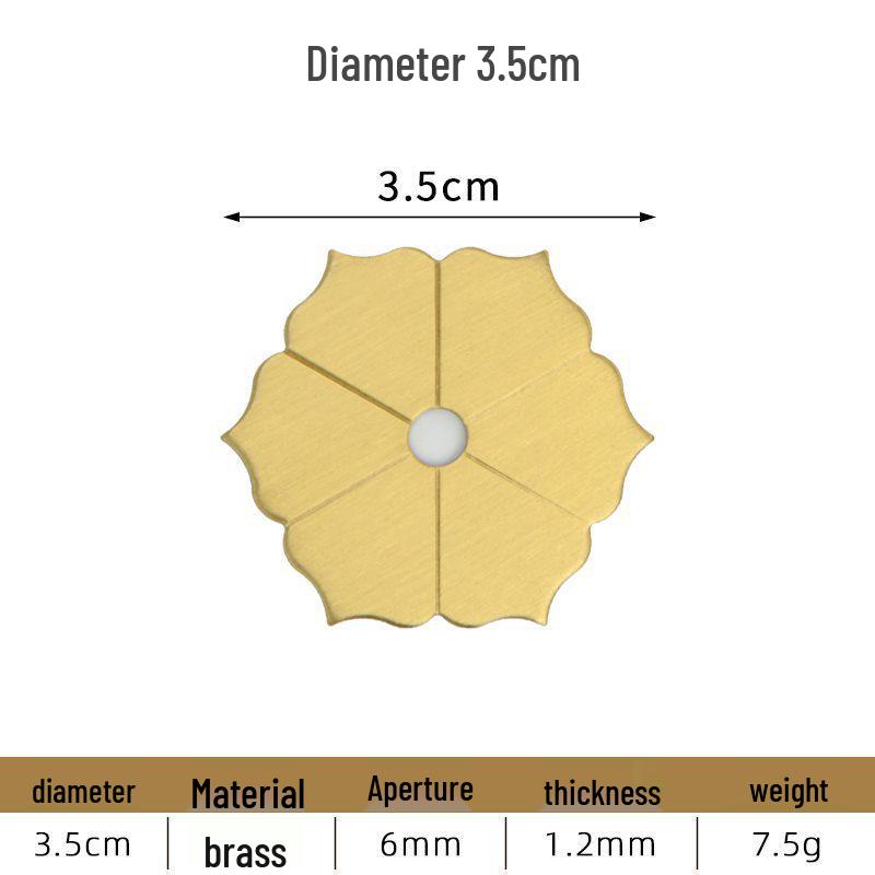 Rondelle Plate en Laiton Vintage avec Poignée Irrégulière et Plaque de Base pour Décoration de Meubles Classiques