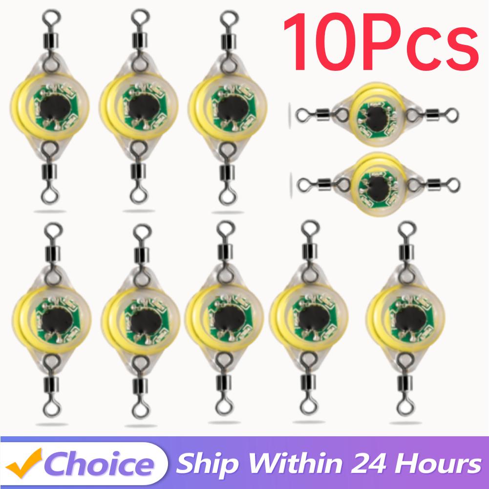 5-2PCS LED Fishing Lure Light Flashing 4Color Deep Drop Underwater Eye Shape Fishing Squid Fishing Bait Luminous Attracting Fish
