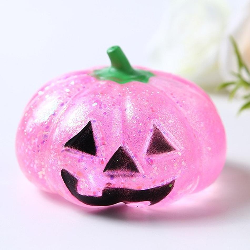 4Styles Halloween Pumpkin Maltose Stress Ball Squishy Toy Soft Stress Ball Slow Rebound Fidget Toy Stress Relief Funny Gifts