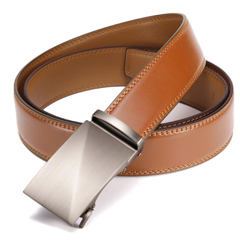 Men's Belt Genuine Leather Automatic Buckle Casual Business Cowhide Belt Men's Versatile Men's Trouser Belt