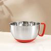 Stainless Steel Mixing Bowl Scaled Salad Basin Multifunctional Kneading Dough Bowl  Cream