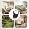 Fauteuil hamac brésilien suspendu pour salon et jardin, gris - Campela (CA1600GRY)