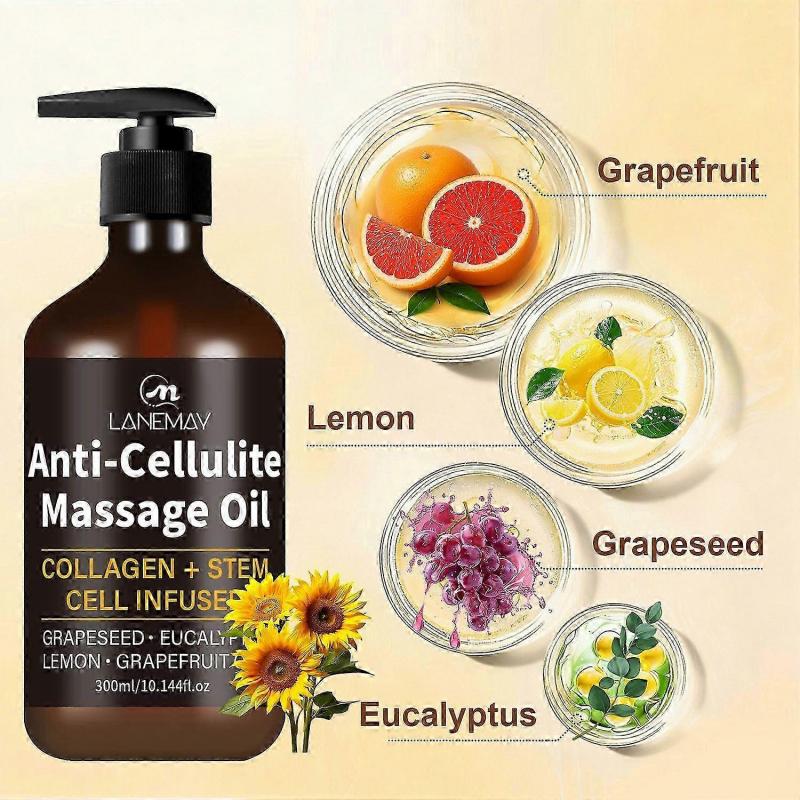 Firming Body Massage Oil with Collagen & Stem Cell  Helps Smooth The Appearance of Cellulite & Improve Skin Texture  Refreshing Body Oil for Legs & Fu