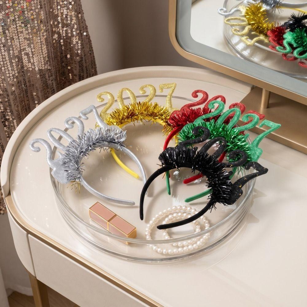 Sequin New Year Decorative Glasses Sweet Glitter Hair Hoop Star Strip Headwear Eve Party