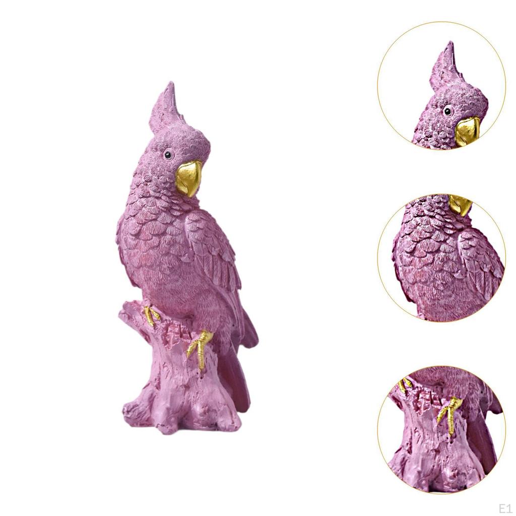 Parrot Statue Resin Animal Sculpture for Table Centerpiece Fireplace Cabinet Style A