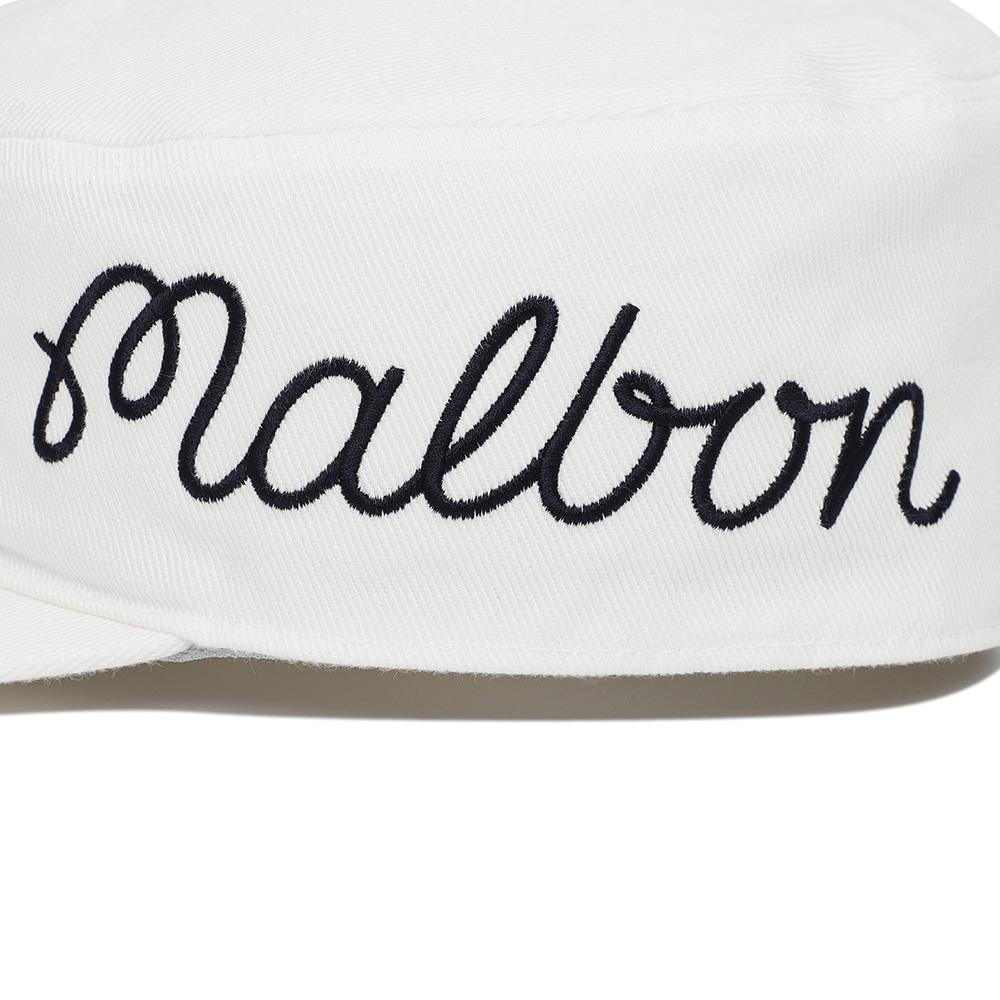 MALBON GOLF Malbon Pillbox Ball Cap Off White