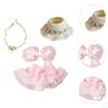 Girl Doll Clothes Bow Headdress Decor Tulle Dress Set for Dolls Age 57 810 Style A