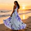 Women's Printed Long Dress Elegant Party Vacation Maxi Dress for