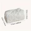INS Quilted Makeup Bag Elegant Bow White Lace Travel Storage Bag Floral Embroidery Cosmetic Bag Travel Toiletry