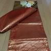 Used Pure Silk Fukuro Obi, Six-panel Pattern, Flower and Butterfly Motif, Gold Thread, Black Background, for Furisode Kimono, Coming-of-age Ceremony