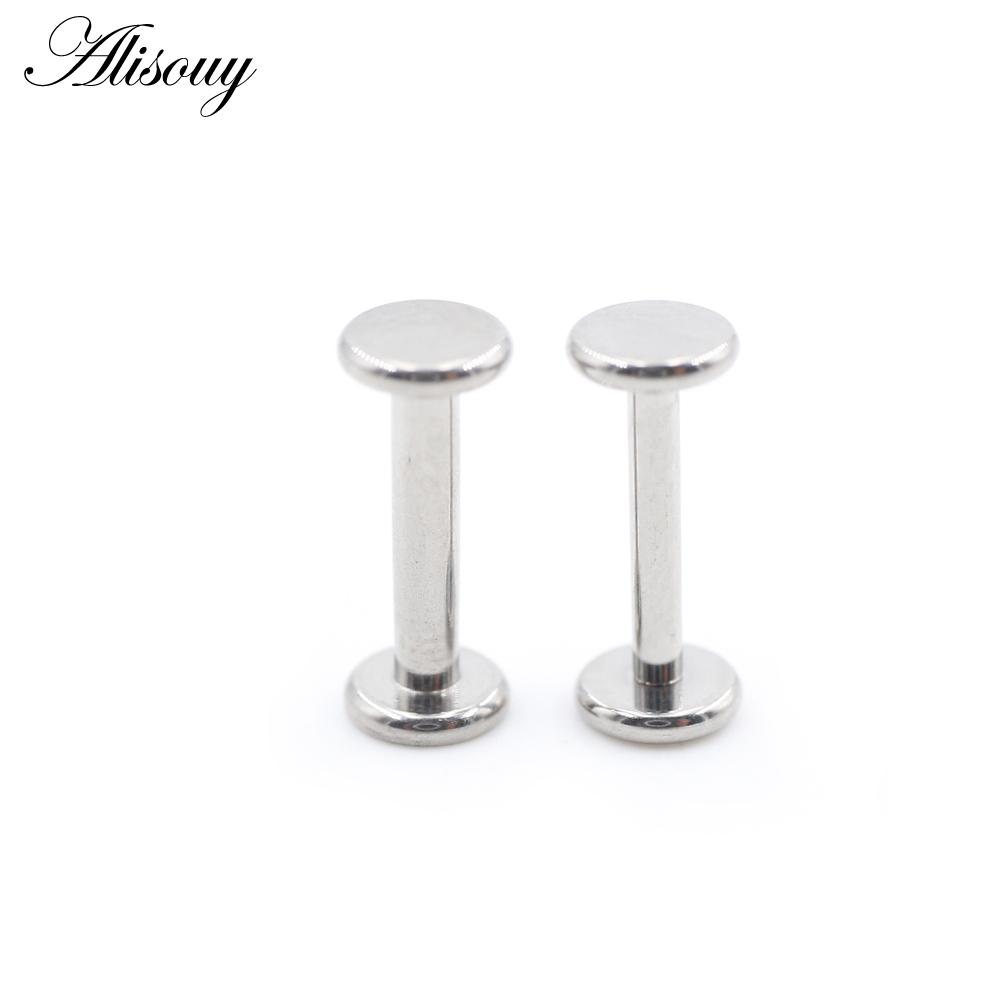 1ks titan s vnitřním závitem plochý eloxovaný kroužek na rty labreta do ucha Náušnice s tragusovou chrupavkou na činku Šperky na tělo