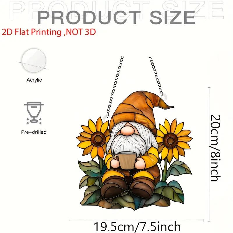 1PCS Sunflower Dwarf Pendant with Sunflower accents. Outdoor garden decoration, unique home decor, garden, sunshine decoration