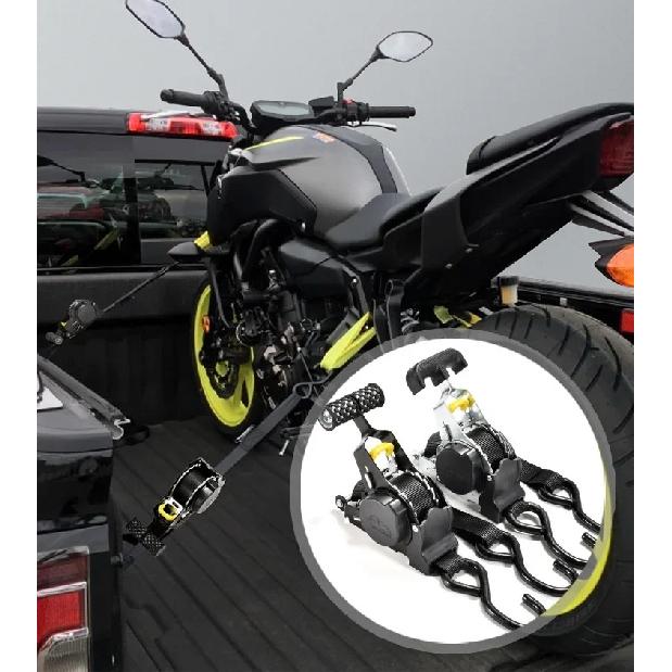 Retractable Ratchet Straps Tie Down Set for Motorcycle Car SUV Cargo Luggage Secure Transport Load Tensioner Belt Auto Accessori