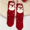 Christmas Tree Christmas Thick Thermal Socks Snowman Sleeping Slipper Socks  Winter