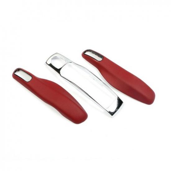 Soft Leather + ABS Car Remote Key Case Fix Part For Porsche Panamera 2010-2016