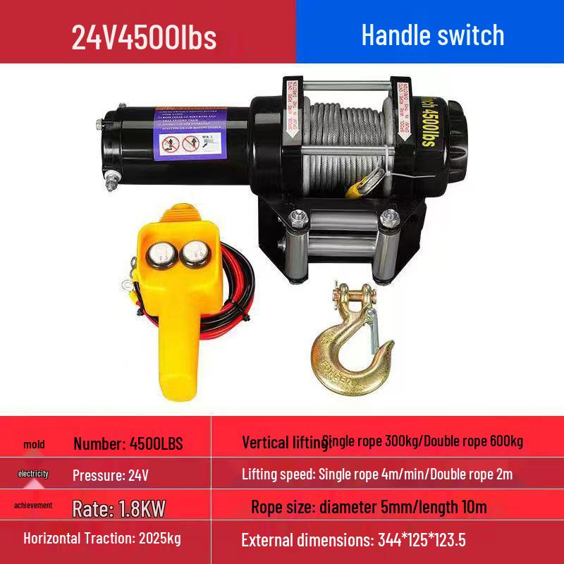 12V/24V Electric Off-Road Car Winch & Hoist