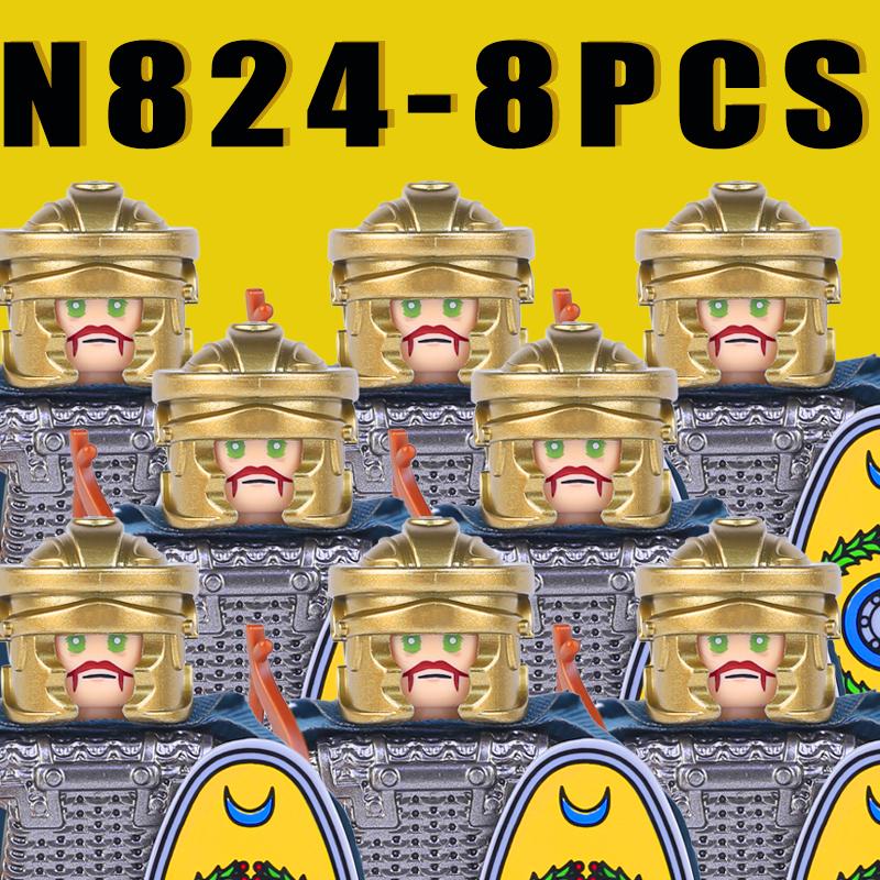Medieval Military Rome Knights Building Blocks Castle Army Warrior Soldier Figures Crossbowman Shield Sword Legion Bricks Toys