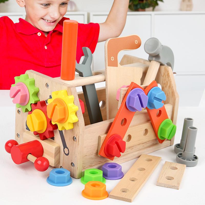 Children's Wooden Tool & Car Assembly Set