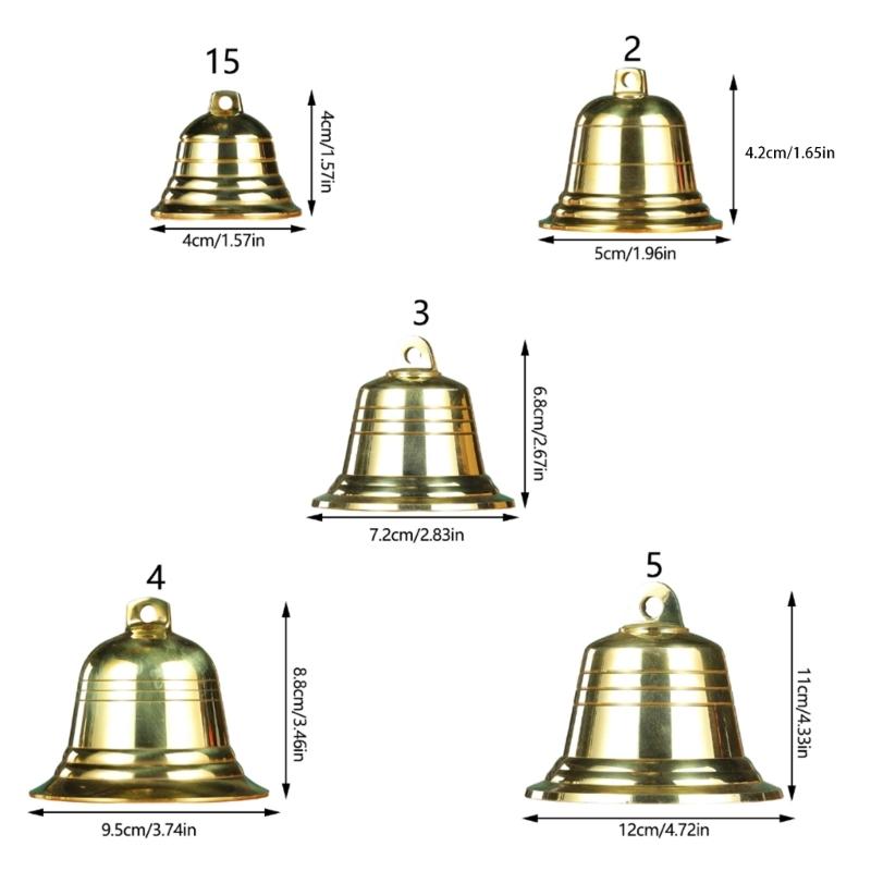 Premium Clear Sounding Copper Engraved Bell Large Carved Bell Hanging Ornament for Art Home Decors and Cultural Event