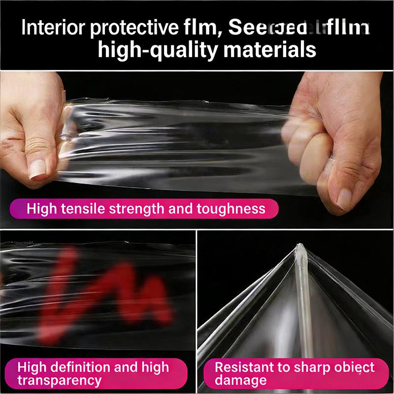 Suitable for Infiniti QX70 2013-2016 TPU transparent black headlight protective film, anti scratch cover patch repair film