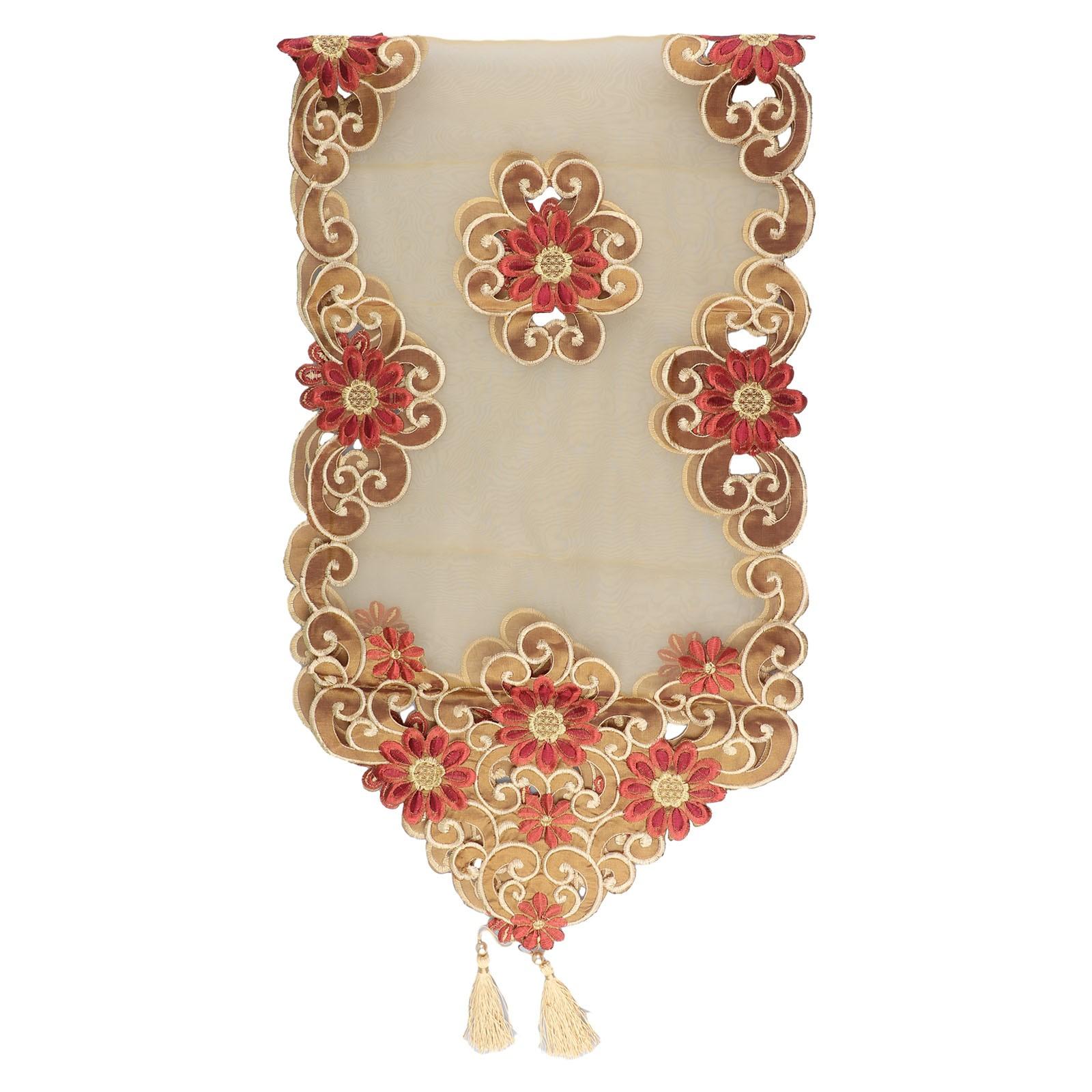 

European Style Manual Embroidered Tablecloth Wedding Decoration Dining Table Set