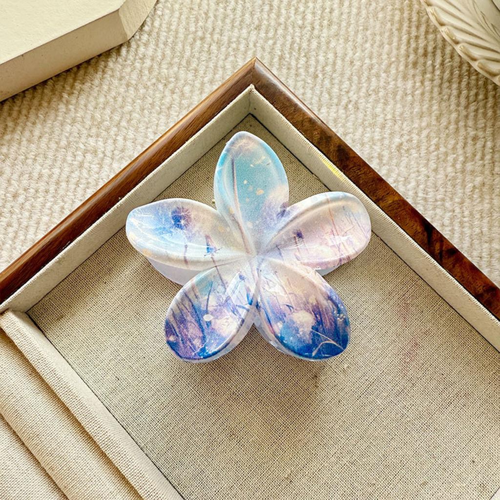 Clipsuri de păr cu flori Hawaii de 8 cm pentru femei, la modă, cu frangipani, tip clește rechin, agrafă de păr cu flori strălucitoare, accesorii de păr pentru fete