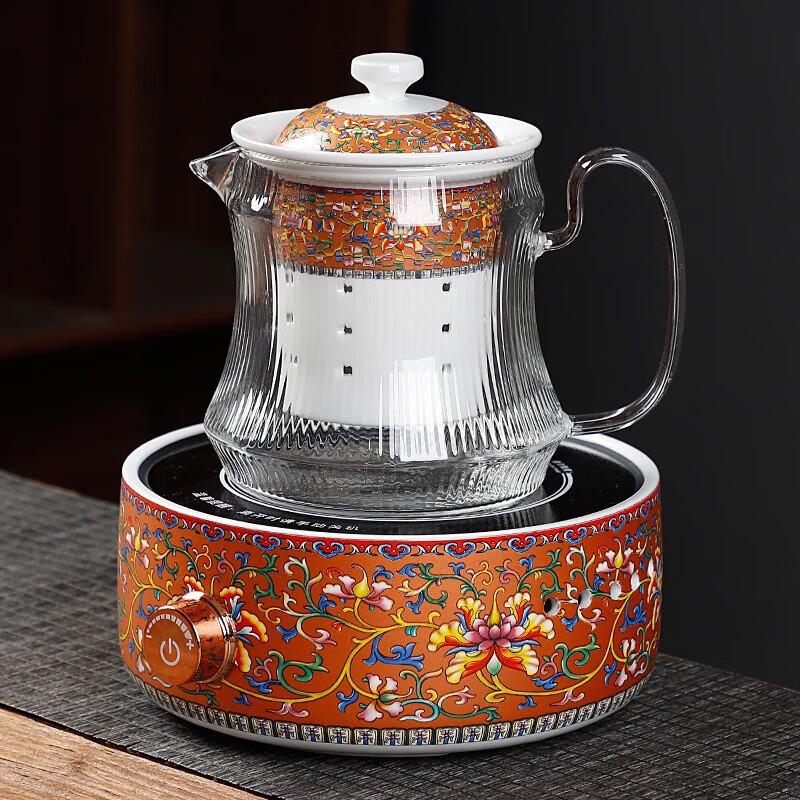 Handcrafted Enamel Electric Tea Maker Set