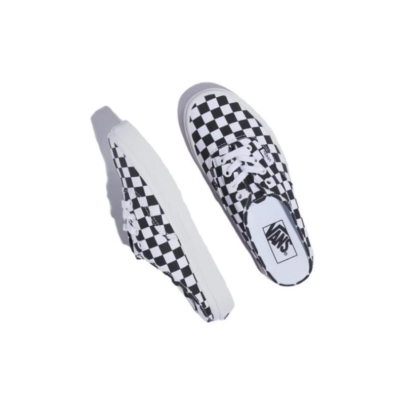 Vans Authentic Checkerboard Cushioning Lightweight Breathable Low-Top Skateboard Shoes Unisex Black White Checkerboard Vans VN0A54F75GU1