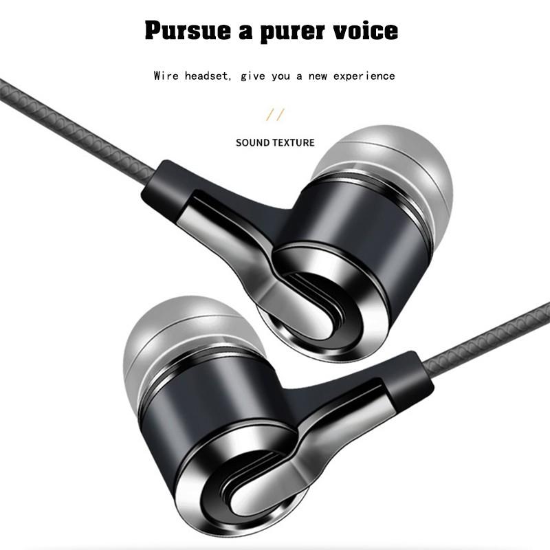 Auricolari da 3,5 mm In-Ear con controllo cablato Cuffie sportive Cuffie cablate con microfono per telefoni Computer Tablet MP3