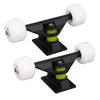2PCS Skateboard Trucks Set with 4 Wheels Aluminum Alloy 5 Inch Shock Absorption Longboard Truck for Replacement Black
