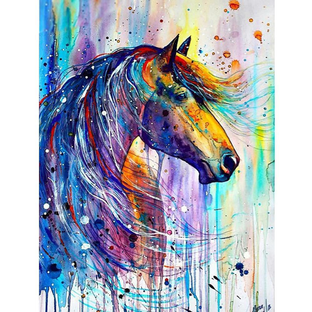 Full Square/Round Diamond Painting Mountain Landscape Mountain Pictures of Rhinestones 5D Diamond Embroidery Tiger Deer Animal Mosaic Wall Art