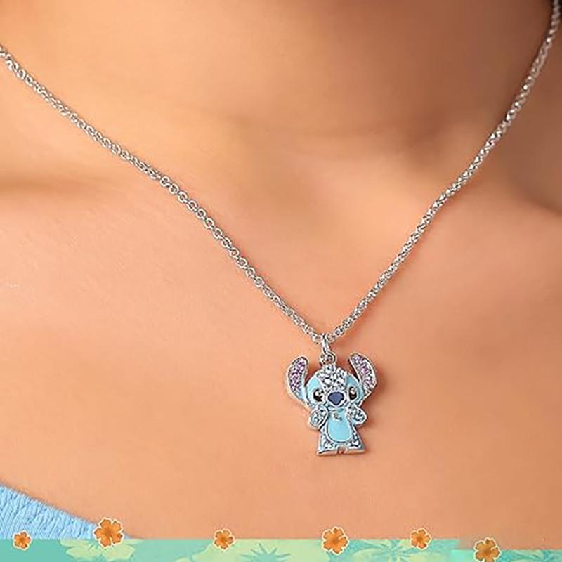 Lilo Stitch Fashion Jewelry Alloy Chain With Rhinestones For Casual Gift