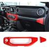 Red Car Air Conditioner Panel Trim Cover for Jeep 2018+ for Jeep Wrangler JL JLU
