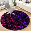 1pc Floral Swirls Office Round Area Rug, Indoor Mat Suitable ForOffice, Under Office Chairs Bedroom Living Room Home Decor, Room Deco T088