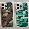 Case for iPhone 11 12 13 Pro Max 14 15 16 Plus 16e Soft Cover Camouflage Pattern