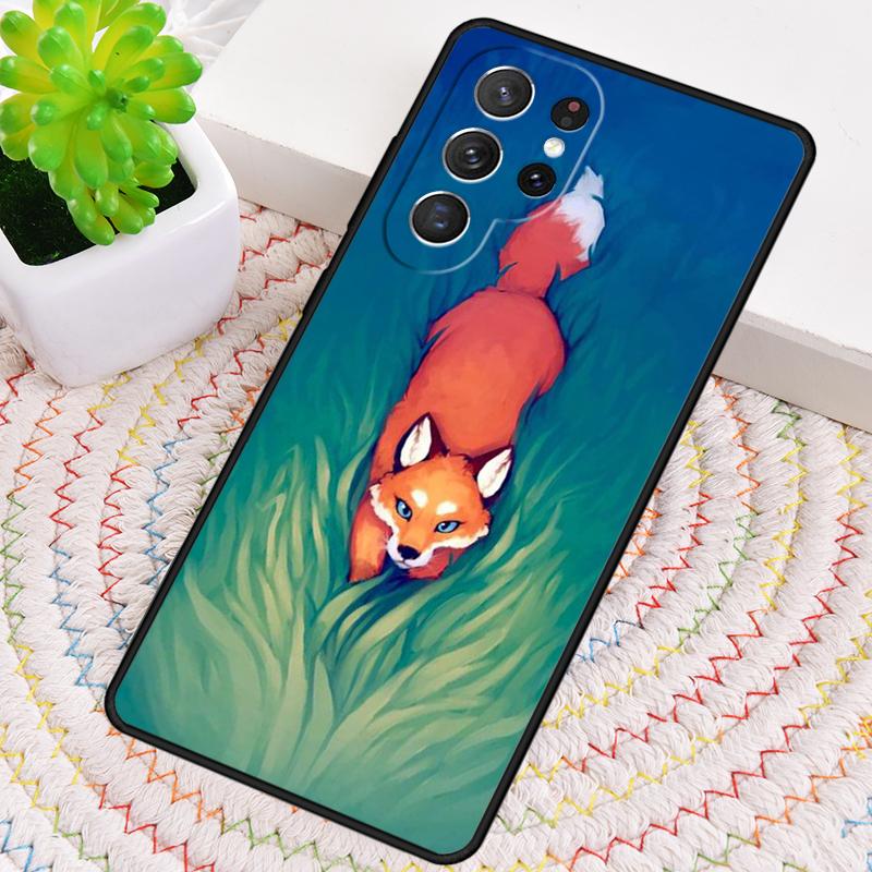 Fox Art Phone Case for Samsung Galaxy note 10 pro S26 Ultra S23 S24 FE S25 S21 S22 PLUS shockproof Cove