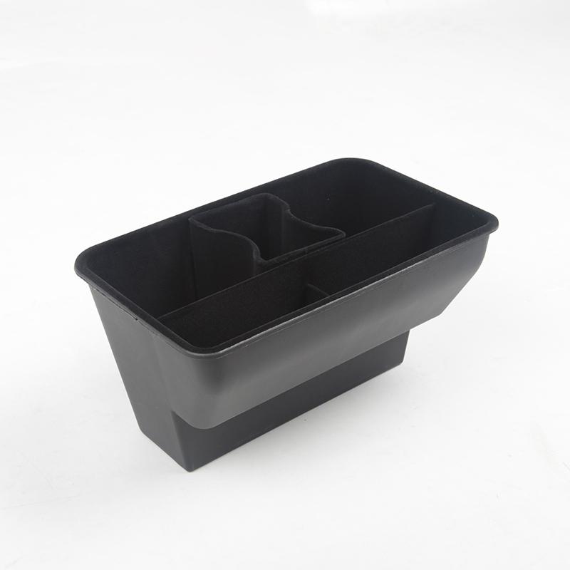 New For Tesla Model 3 Y 2024-2024 Car Rear Storage Box Flocking/ABS Organizer Containers Auto Interior Modification Accessories