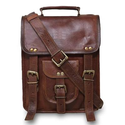 Shoulder Men's Vintage Crossbody Brown Laptop Travel Satchel Bag Leather