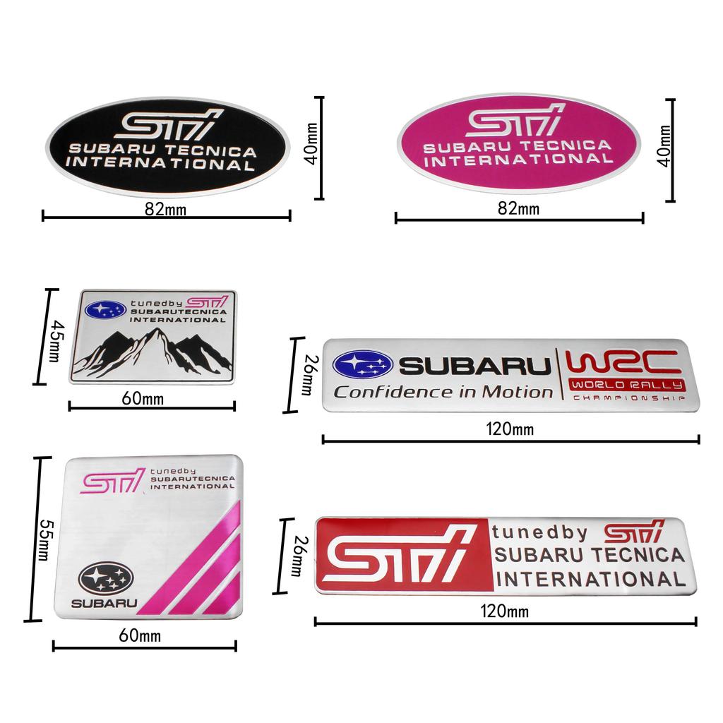 Aluminum Car Body Emblem Sticker Tail Trunk Badge Decal for Subaru STI XV WRC WRX BRZ FORESTER IMPREZA LEGACY LEVORG OUTBACK ge3