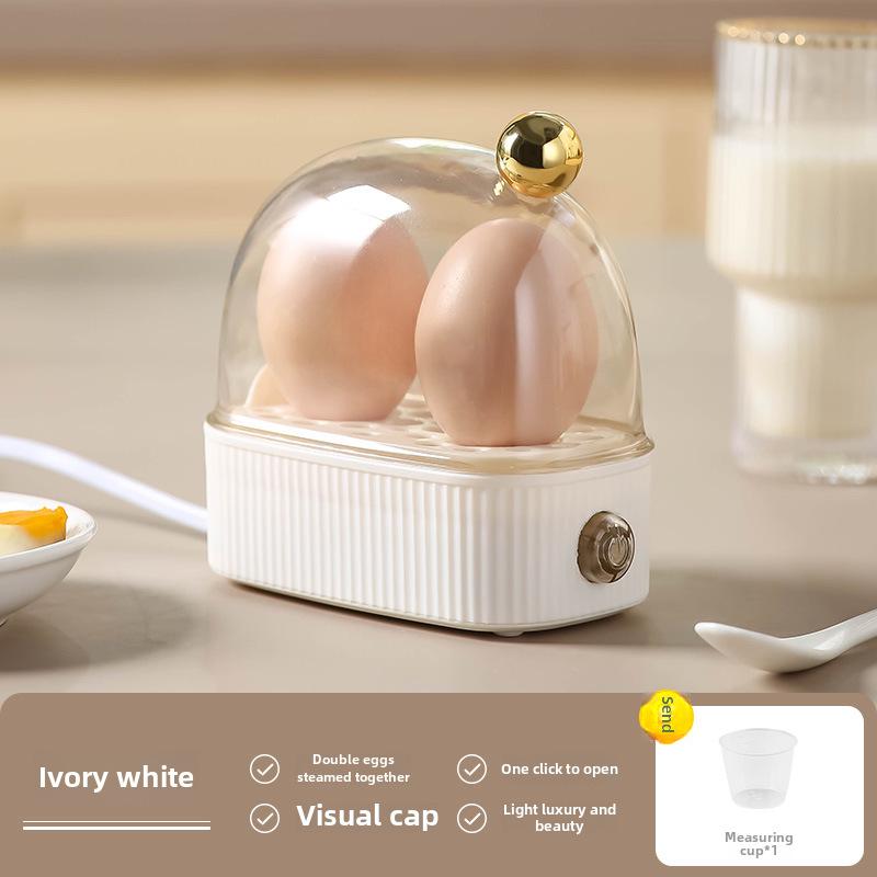 Compact Multi-Function Egg Cooker for Dormitory and Home - Perfect for Hot Spring and Boiled Eggs, Single-Serve Breakfast Essential.