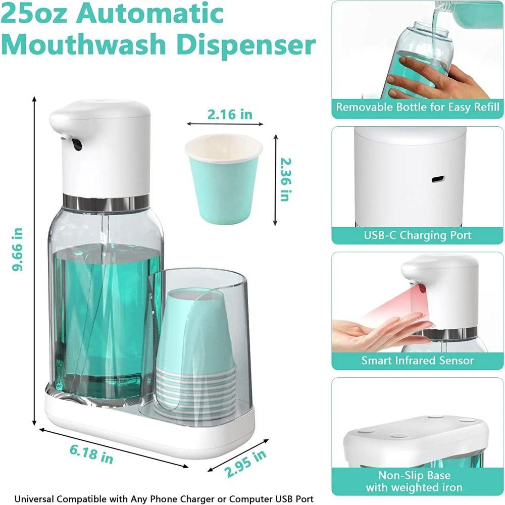 Infrared Sensor Automatic Mouthwash Dispenser 750ML Oral Pump Dispenser  Hotel