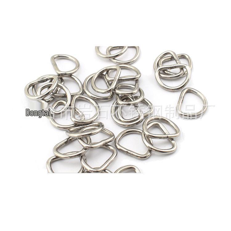 304 Stainless Steel D-Shaped Semi-Circular Buckle for Clothing, Luggage, Hat, DIY Accessories.